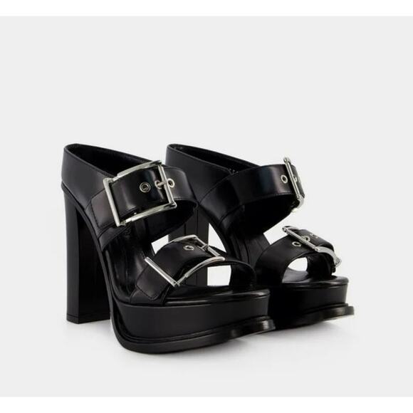 Alexander McQueen 120mm Heeled Sandal Sz 39 1/2 - Picture 1 of 11